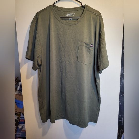 Dickies Men's Army Green Short Sleeve Tee, Size 2X - Picture 2 of 6
